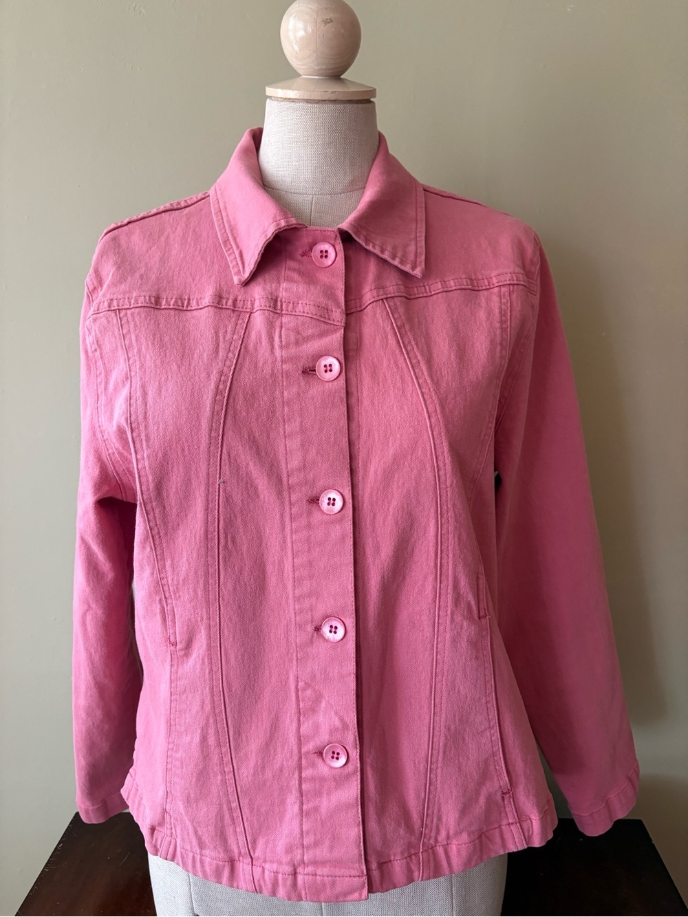 French dressing Pink Women's Jean Jacket Cotton spandex French Dressing 12P